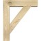 Ekena Millwork Traditional Block Rough Sawn Bracket w/ Offset Brace, Douglas Fir, 6"W x 22"D x 26"H BKT0604X22X26TRA05RDF - alternate 3
